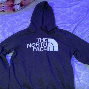 Grey north face hoodie.